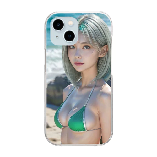 AI美女9 Clear Smartphone Case