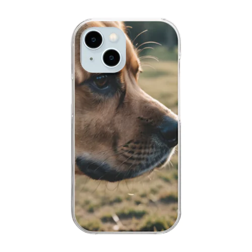 探検している犬の鼻 Clear Smartphone Case