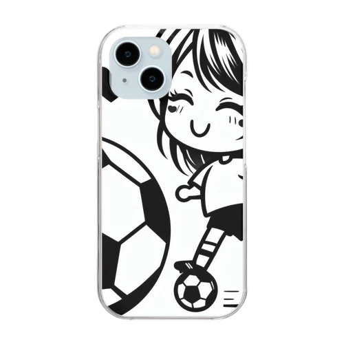 女の子サッカー Clear Smartphone Case