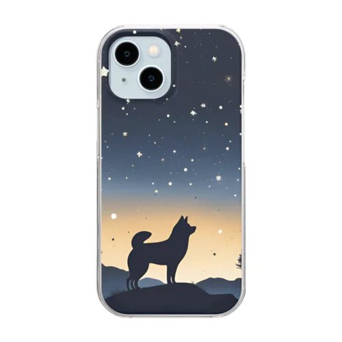 夜明け柴犬 Clear Smartphone Case