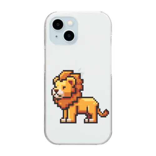 ドット絵のライオン Clear Smartphone Case