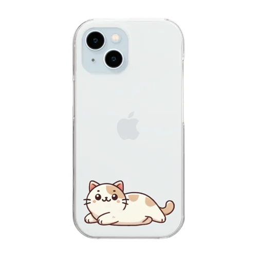 なんかだるそうな猫 Clear Smartphone Case