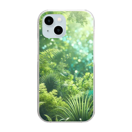 自然／緑が好きな人 集まれ Clear Smartphone Case