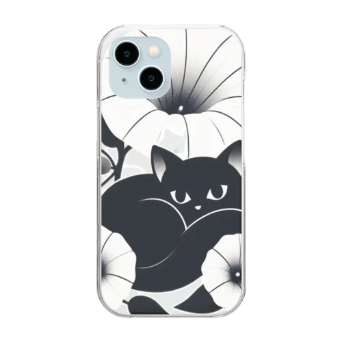 アサガオと黑猫 No1.5 Clear Smartphone Case