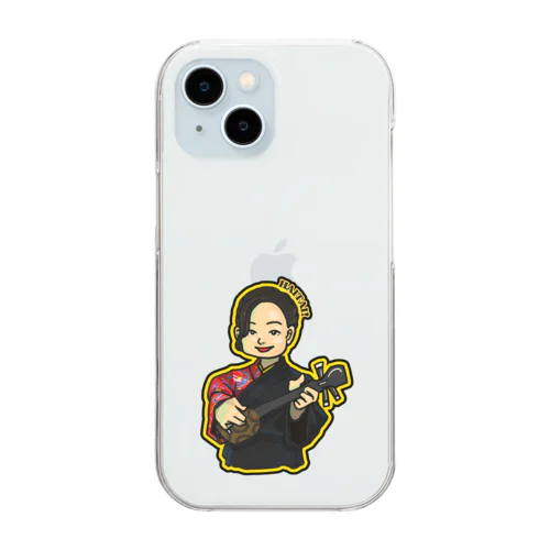 沖縄三線　RED【YUKATEN】 Clear Smartphone Case