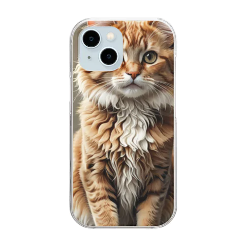 猫の視線 Clear Smartphone Case