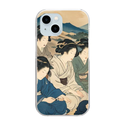 Eternal Elegance [The Bijin-ga Collection] Clear Smartphone Case
