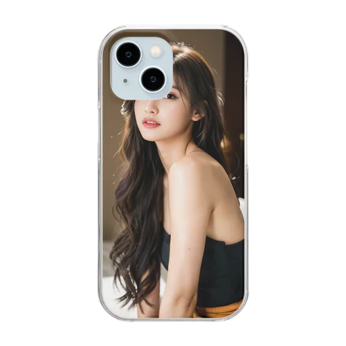 AI美女17 Clear Smartphone Case