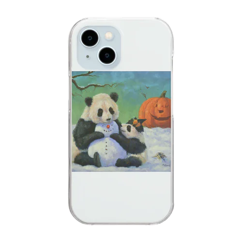 ハロウィンパンダ Clear Smartphone Case