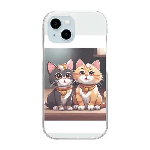 みーちゃんとまりちゃん Clear Smartphone Case