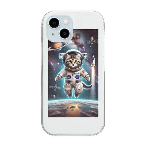 スペースCat Clear Smartphone Case