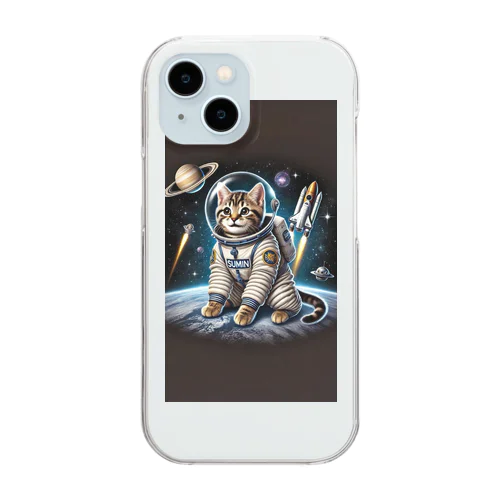 スペースCat クリアスマホケース