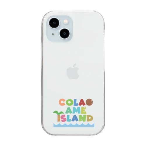 COLA AME ISLAND ロゴ 1 クリアスマホケース