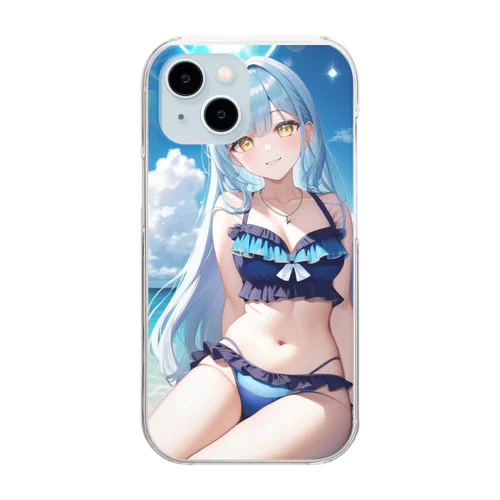 瑠璃　水着 Clear Smartphone Case