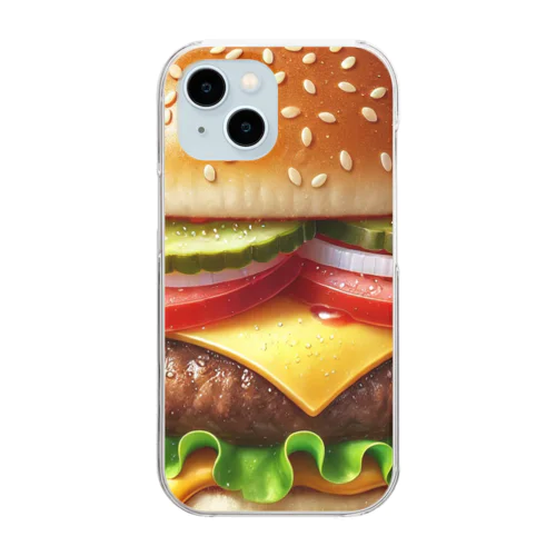 ハンバーガー Clear Smartphone Case