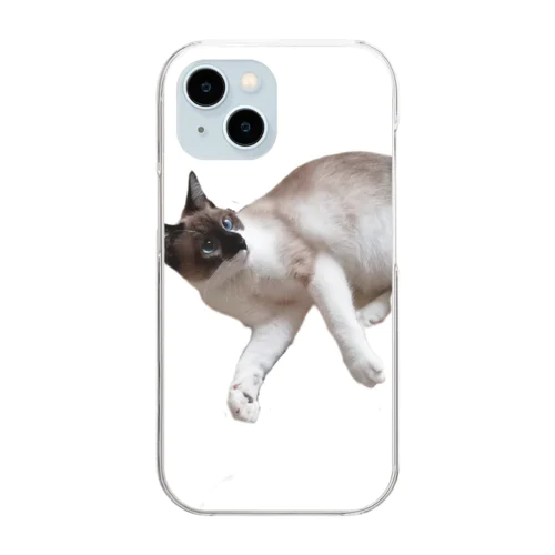 ねこたちの癒し Clear Smartphone Case