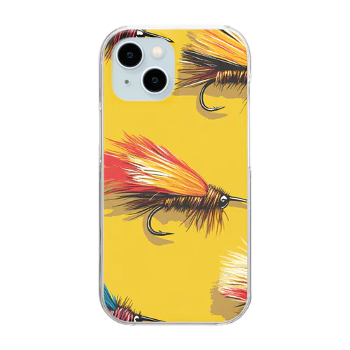 カラフルフライ・パターン Clear Smartphone Case