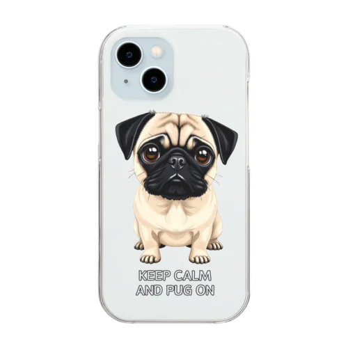【パグ】 Clear Smartphone Case
