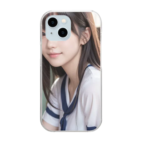 美女との出会い Clear Smartphone Case