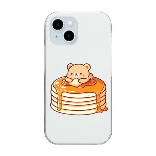 ホットケーキとクマさん Clear Smartphone Case