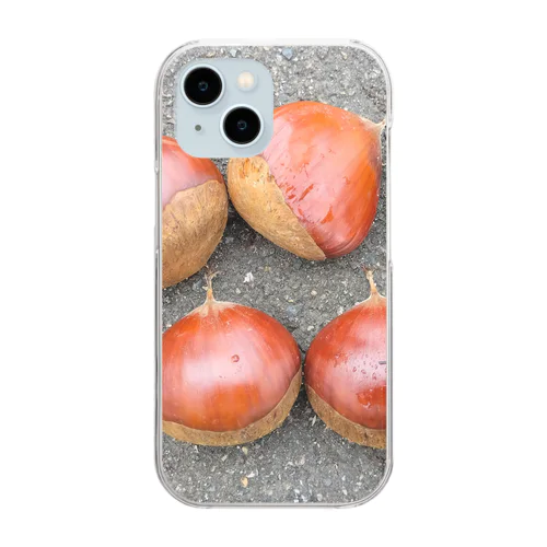 栗の実 Clear Smartphone Case