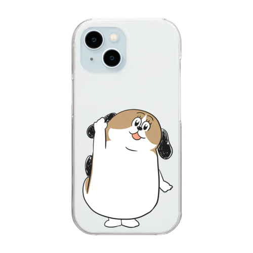 もじゃまるはーい！ Clear Smartphone Case