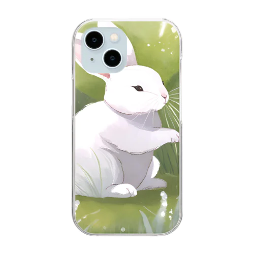うさぎのお散歩 Clear Smartphone Case