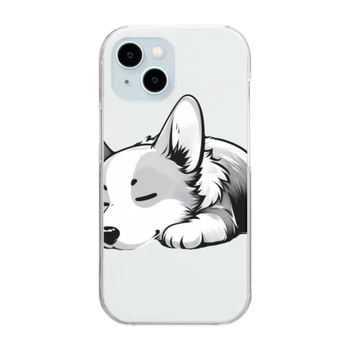 コーギージョンくんのうたた寝 Clear Smartphone Case