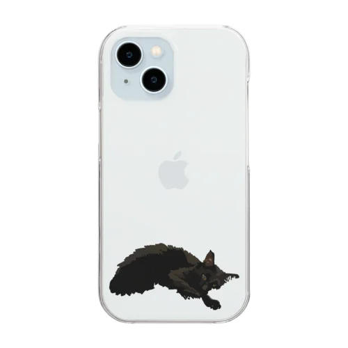 ドコネコ　ふわふわの上 Clear Smartphone Case