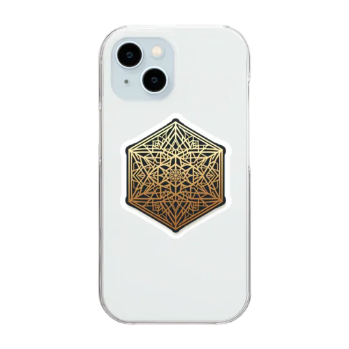 開運神聖幾何学模様 Clear Smartphone Case