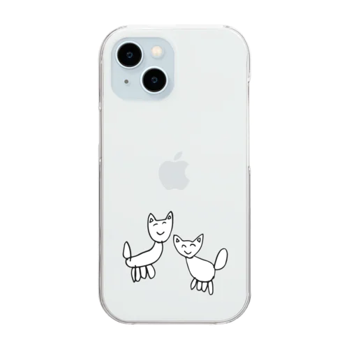 なかよしねこたち Clear Smartphone Case
