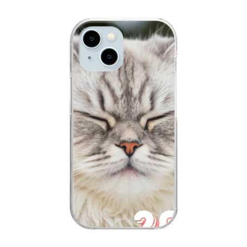 猫の癒しグッズ Clear Smartphone Case