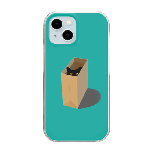 箱入り黒ねこもずく Clear Smartphone Case