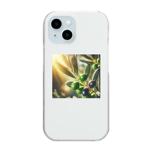 太陽の光に照らされて輝く、新鮮なオリーブ Clear Smartphone Case