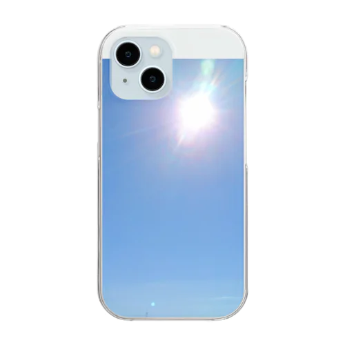 Blue【青天のミシシッピ川】 Clear Smartphone Case