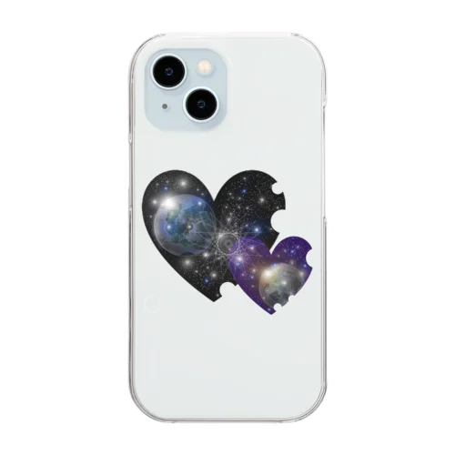 ハート宇宙 Clear Smartphone Case