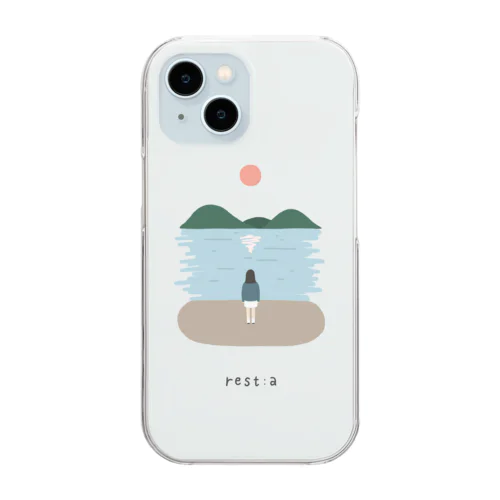 rest:a 夕日 Clear Smartphone Case