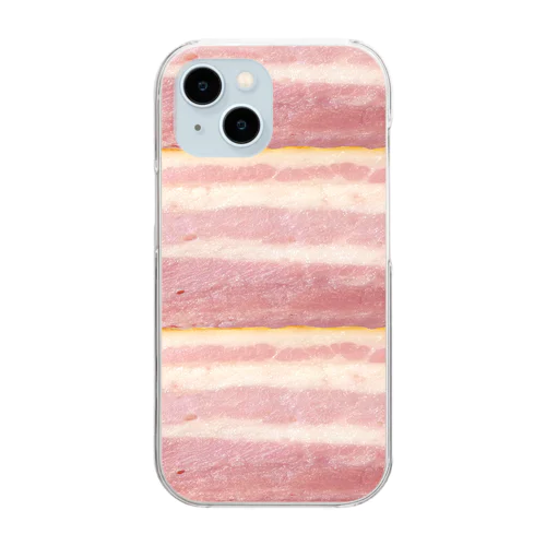 ベーコン巻き巻き（ライトカラー） Clear Smartphone Case