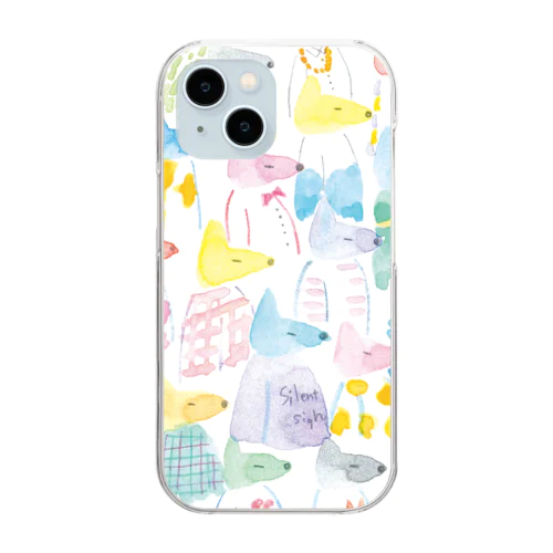 似合わない服を着ながら本当の自分を探し続けてる顔 Clear Smartphone Case
