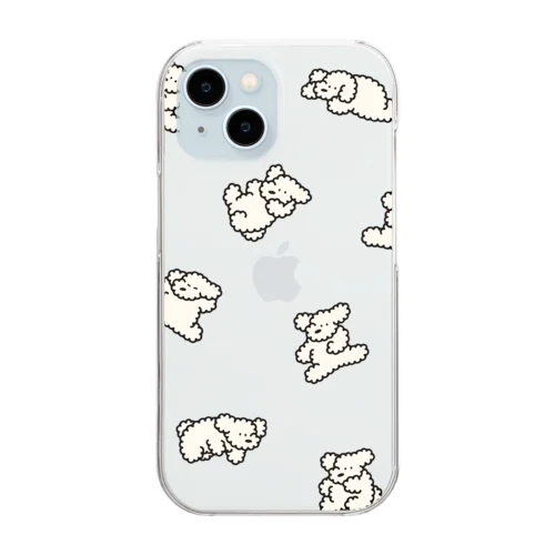 犬とおやすみ(ふわふわ) Clear Smartphone Case