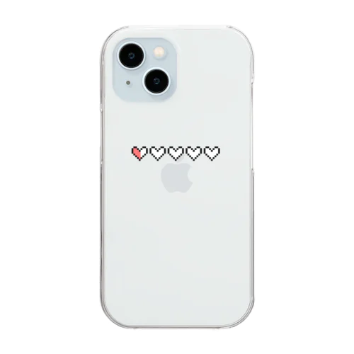 ［レトロゲーム風］体力ゲージ(瀕死) Clear Smartphone Case