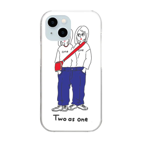 双子アイテム Clear Smartphone Case