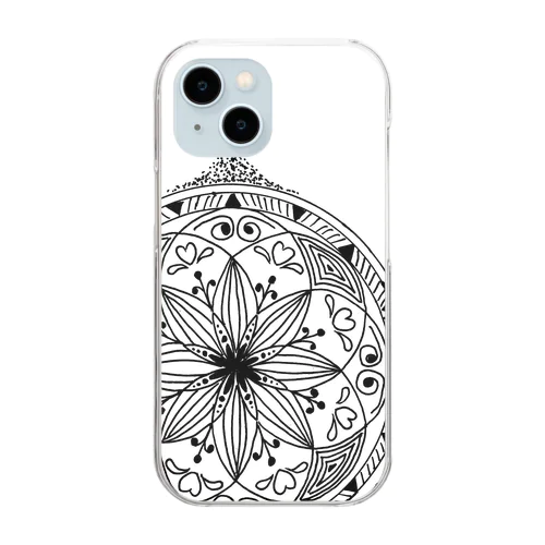 楽喜曼荼羅アート１ Clear Smartphone Case
