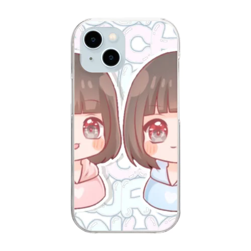 はちゃんくろちゃんケース Clear Smartphone Case