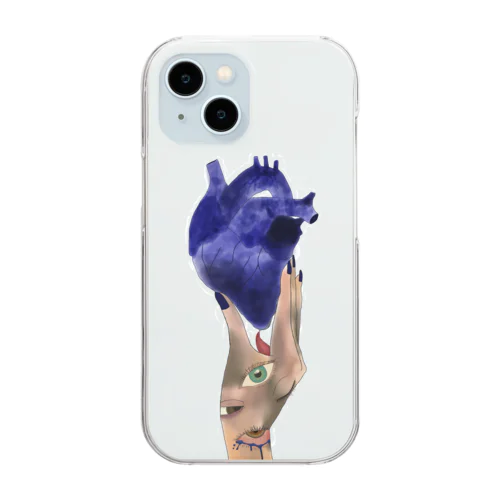 Squeeze your heart💙 Clear Smartphone Case