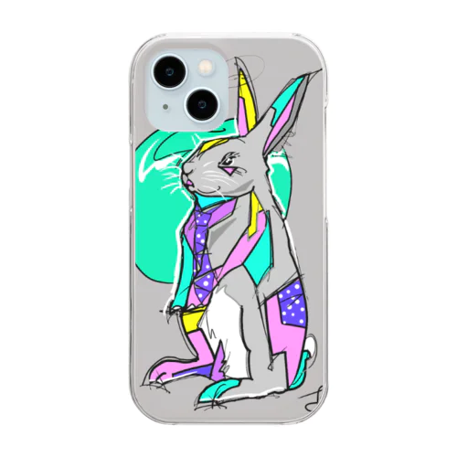 art　rabbit Clear Smartphone Case