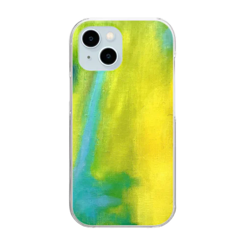 流体（イエロー） Clear Smartphone Case