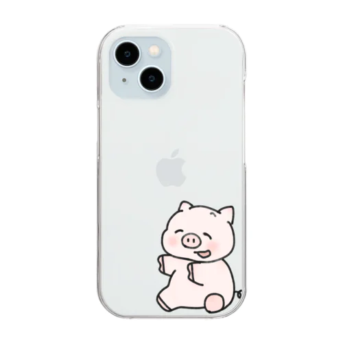 ぶたごろう（ﾊﾞﾌﾞごろう） Clear Smartphone Case