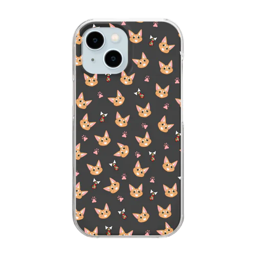 【くろ】わらわられおんくん Clear Smartphone Case