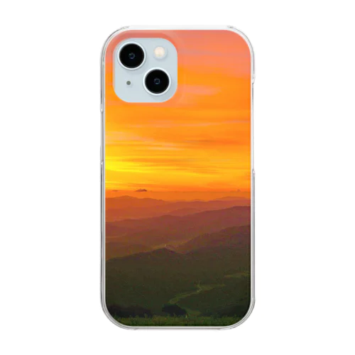 夕陽フォトパーカー Clear Smartphone Case